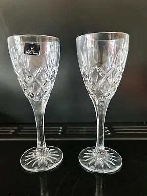 Buy Royal Doulton Wine Glasses- Cut Glass (Canterbury Pattern ?) X 2 • 15£