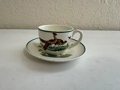 Buy Antique Wedgwood Porcelain Miniature Tea Cup & Saucer W/ Birds • 90.13£