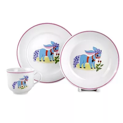 Buy 3pc Donkey Children's Dinnerware Set Kids' Porcelain Plates & Mug Thun Czech • 38.56£