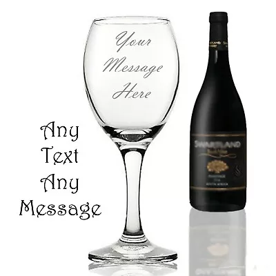 Buy  Personalised Wine Glass Engraved Anniversary Birthday Gift Not Champagne Glass • 9.95£