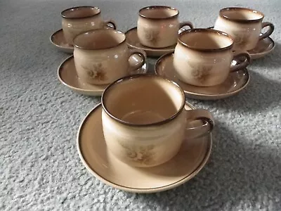 Buy Denby Memories Fine Stoneware Set Of 6 Cups & Saucers. • 22.50£