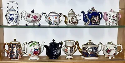 Buy BONE CHINA COLLECTION 12 X ENGLISH MINIATURE TEAPOTS & AUTHENTICITY CERTIFICATES • 59.99£