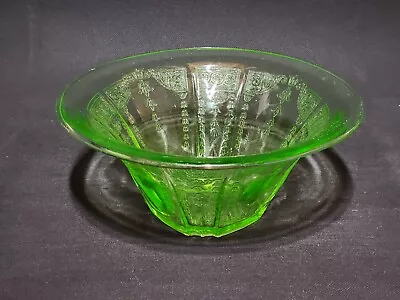 Buy Anchor Hocking URANIUM GLASS Frosted Hat Bowl, PRINCESS PATTERN Depression Glass • 32.53£