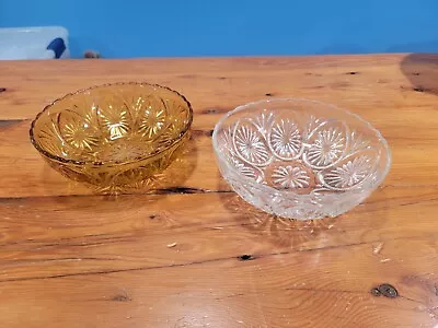 Buy Vintage Cut Glass Serving Bowls 8  - Set Of 2 - Scalloped, Edge, Antique • 19.20£