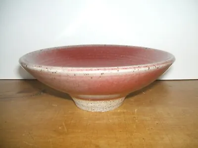 Buy A Cley Pottery Bowl With Footed Base Hand Made Norfolk Red Dish 7  X 2½  Approx • 29£