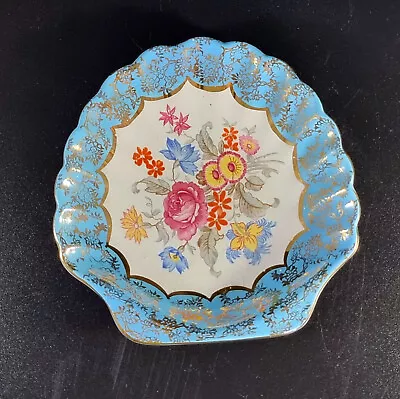 Buy Vintage Alice Turquoise Blue Lancaster Sandland Ware Shell Trinket Dish Plate • 3.72£