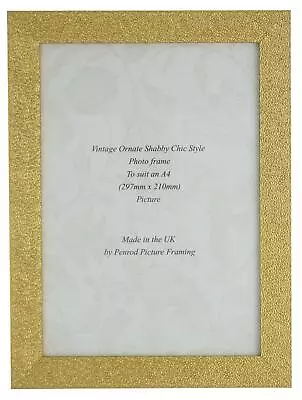 Buy Art Deco Embossed Sparkly Hand Made Photoframes Gold Pewter Black 7 Sizes • 7.99£