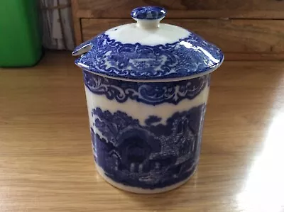 Buy George Jones And Sons Abbey 1790 Design Blue And White Large Preserve Pot • 14.99£