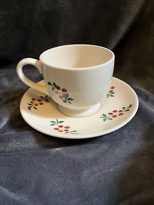 Buy Emma Bridgewater Rare Red Flowers Cup And Saucer, 1996 Backstamp • 15£