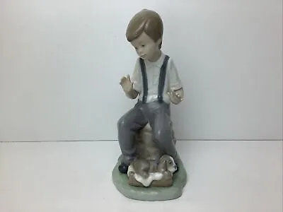 Buy Lladro / Nao Homesick Friend #1079 Boy With Dog Perfect Condition 17.25cm High • 29.99£