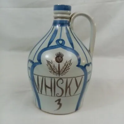 Buy Buchan Scottish Stoneware Whiskey Flagon Jug Decanter Thistle M2/2 Blue • 10£