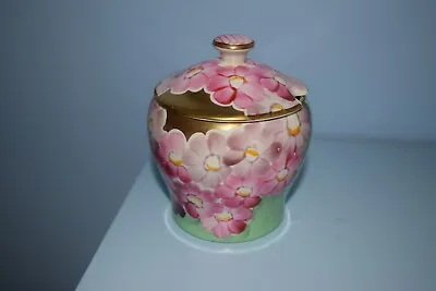 Buy A Very Rare Signed Grays Pottery Preserve Pot In A Gilded Flowers Pattern C1930, • 50£