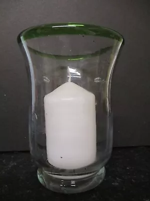 Buy Medium Size Clear Glass Hurricane Lamp / Pillar Candle Holder / Candlestick • 8£