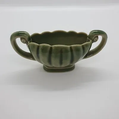 Buy Vintage 1950s 'Wade' Pottery Sage Green Two Handled Posy Vase • 3.98£