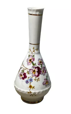 Buy English Bone China Bud Vase Fenton China Company White Pink Flowers • 9.48£
