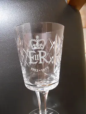 Buy Royal Doulton Cut Crystal Wine Glass X 1 E11R 25TH ANNIVERSARY QUEEN ELIZABETH • 5£