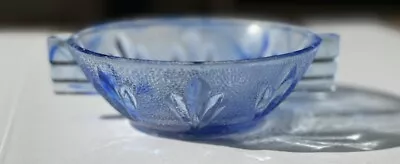 Buy Vintage Blue Glass Sweet Bowl With Mountain/Bird Base And Handles • 10£