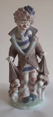 Buy Lladro Circus Clown Figurine 'Surprise', Puppies Under Coat, 5901, Broken Finger • 60£