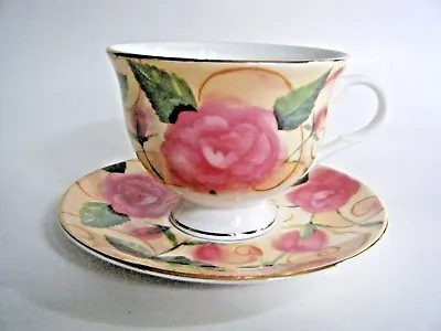 Buy Niagara Parks Fine Bone China Tea Cup & Saucer Pink Rose Design Made In England • 14.43£