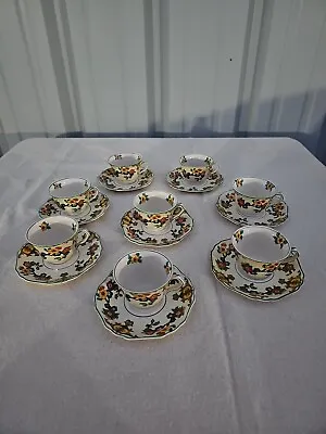 Buy 8 Vintage John Maddock And Sons Ltd Minerva Tea Cup And Saucers Made In England • 137.24£