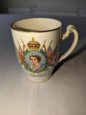 Buy Queen Elizabeth II Coronation 2nd June 1953 Mug - Royal Winton • 0.99£