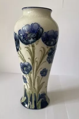 Buy Beautiful Early William Moorcroft Florian Ware Miniature Blue Poppy Vase • 449£