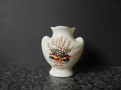 Buy CRESTED CHINA No2  WHITE HEATHER VASE  W  ST.CLEARS CREST ARCADIAN CRESTED WARE • 3.85£