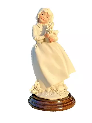 Buy Vintage 1986 Dear A Belcari Capodimonte Italy Girl With Flowers Figurine Statue • 19.99£