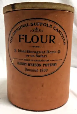 Buy Henry Watson Pottery The Original Suffolk Canister Flour Storage Jar Wood Top • 17.50£