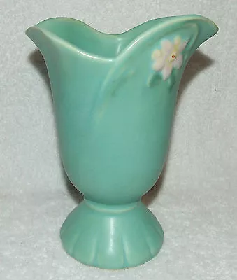 Buy Weller F-3 American Art Pottery Vase Matte Green * Wild Rose * Pattern 7  Floral • 43.37£