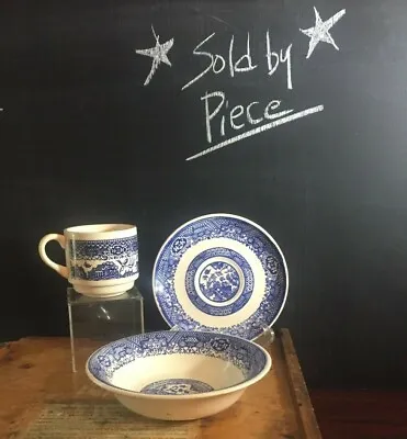 Buy Scio Pottery BLUE WILLOW STYLE IRONSTONE Dinnerware USA Vintage Sold By Piece • 5.21£