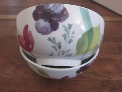 Buy Portmeirion 2 Water Garden Cereal  / Pudding Bowls - New With Labels. • 11.50£