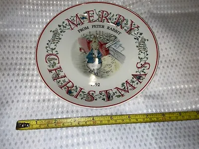 Buy Wedgwood Peter Rabbit 1992 Merry Christmas Plate 20.5cm • 9.99£