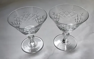 Buy Pair Of Flared Cut Cocktail / Port Wine Glasses - Probably Thomas Webb • 9.99£