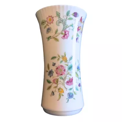 Buy Mid Century Minton Haddon Hall Green Trim Bone China Vase 1951 • 0.99£
