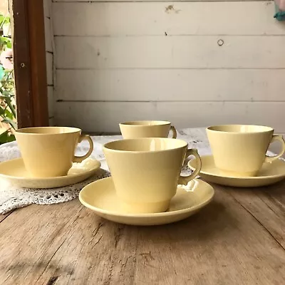 Buy Vintage Wood's Ware Jasmine Cups And Saucers. Utility. Medium Size 300ml • 18£