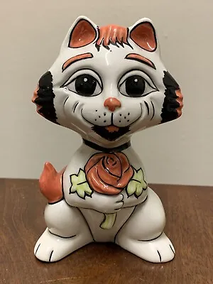 Buy Signed Lorna Bailey Studio Pottery Cat Figure-limited Edition Of 75-english Rose • 79.50£