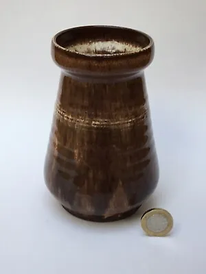 Buy Handmade In Cornwall, Elegant Brown Vase, Bolingey Perranporth Studio Pottery • 12£