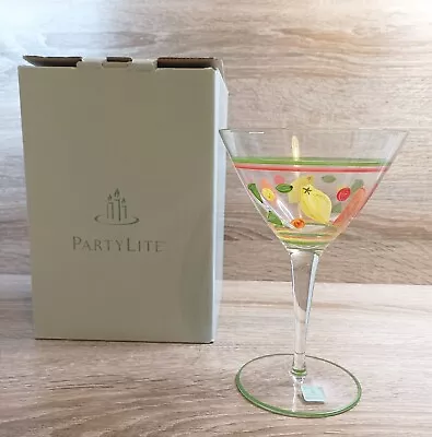 Buy PartyLite Summer Fest Hand Painted Glass Stem Ball Candle Tea Light Holder P7512 • 14.45£