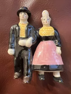 Buy HB Quimper Fanch Couple Figure Faience Figurine Pottery France 3.5” • 45.54£