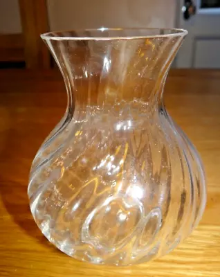 Buy Dartington Glass Posy Vase - Fluted Swirl Design 13cm/5” Excellent Condition • 5£