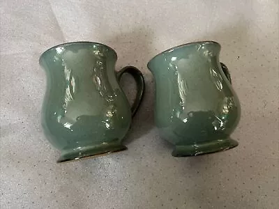 Buy Two Denby Regency Green Craftsman Mugs Stoneware Very Seldomly Used • 22£
