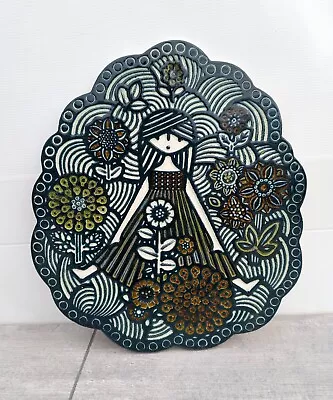 Buy Vintage Retro Jim Matthews Ceramic Wall Plaque Swedish Folk Art Studio Pottery • 100£