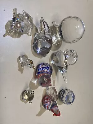 Buy Lovely Glass And Crystal Ornaments. Animals X9. Cat, Badger, Bird + More • 9.99£