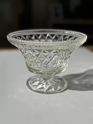 Buy Vintage Glass Sweet Bowl With Crystal Cut Design • 7.50£