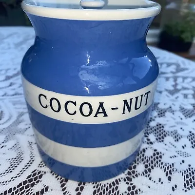 Buy Green & Co Gresley Cornishware -Cocoa-Nut 5.5” Jar Rare • 119.99£