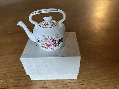 Buy Vintage Hammersley Bone China  Howard Sprays  Miniature Teapot Cabinet Piece • 5.50£