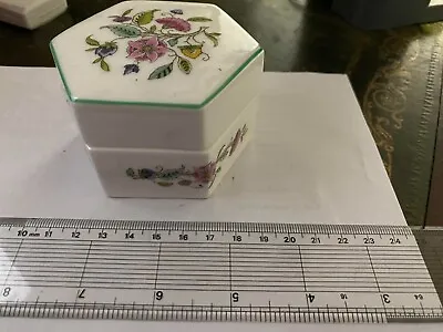 Buy Hexagonal Bone China Container Made In England By Minton; Unmarked Floral Decor • 0.99£