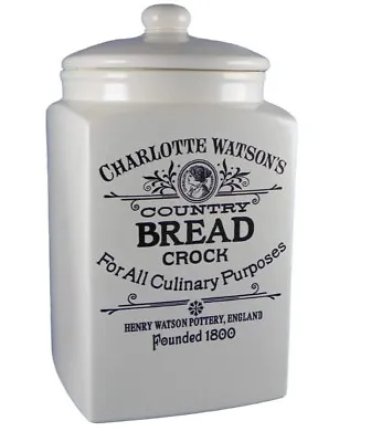 Buy Charlotte Watsons Country Bread Crock Bin Storage By Henry Watson Pottery • 40£