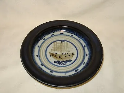 Buy Collectable BRYAN NEWMAN Aller Studio Pottery Plate / Dish - Galleon • 49.99£